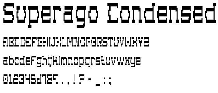 Superago Condensed font